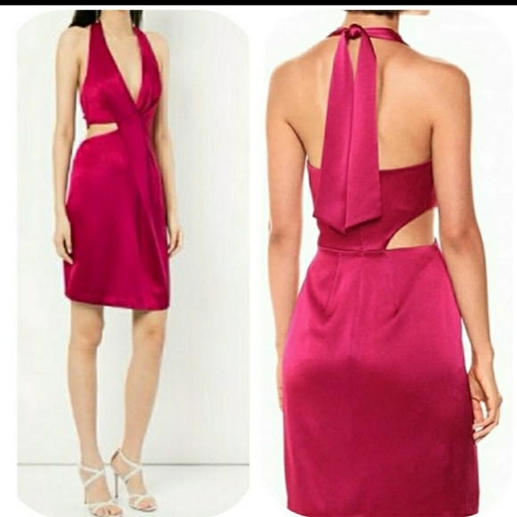 Halston Eve Halter Cutout Dress 14 NWT - Picture 2 of 11